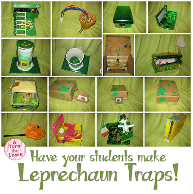 Have your students make leprechaun traps and try to "catch" a leprechaun this St. Patrick's Day!  Tons of fun!!!