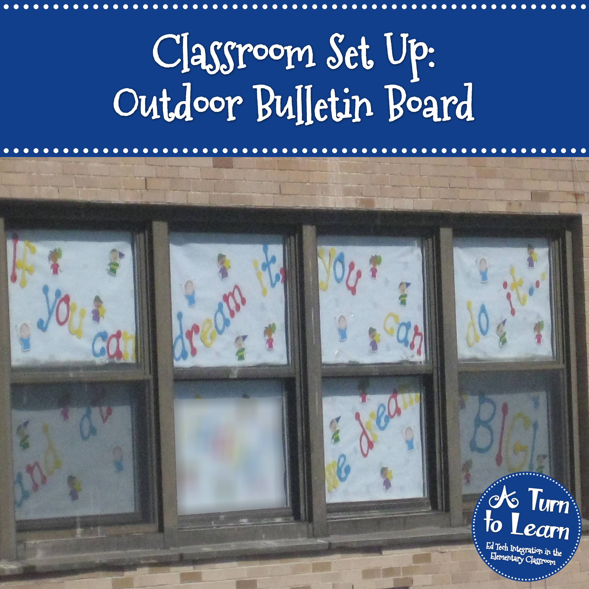 Kindergarten Classroom Pictures: Outdoor Bulletin Board