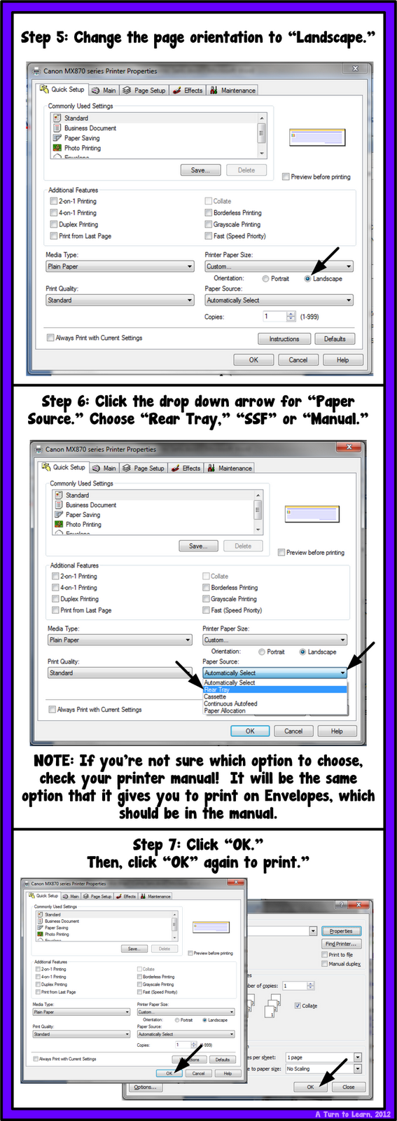 how to print on sentence strips... step by step tutorial with pictures!