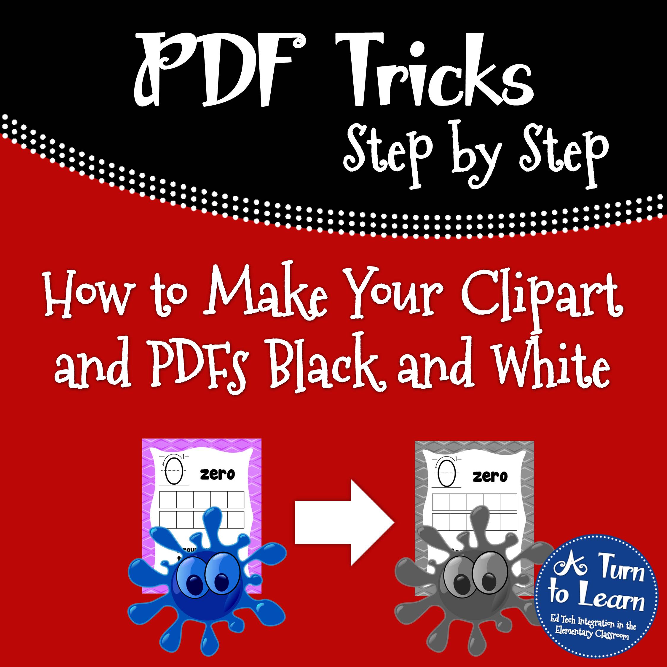 How to Make Your Clipart and PDFs Black and White