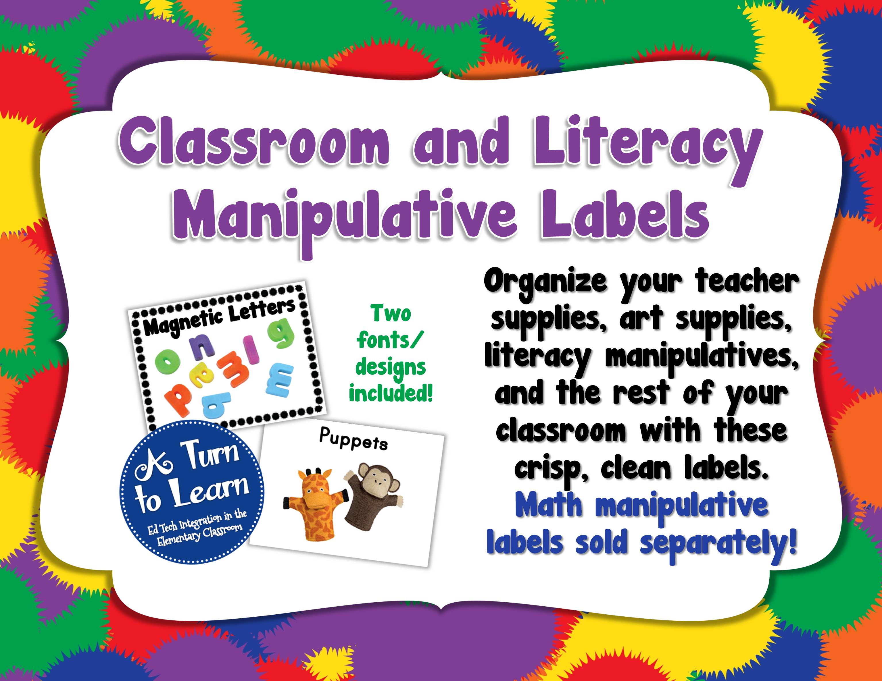 Classroom Supply Labels for Pre-Readers
