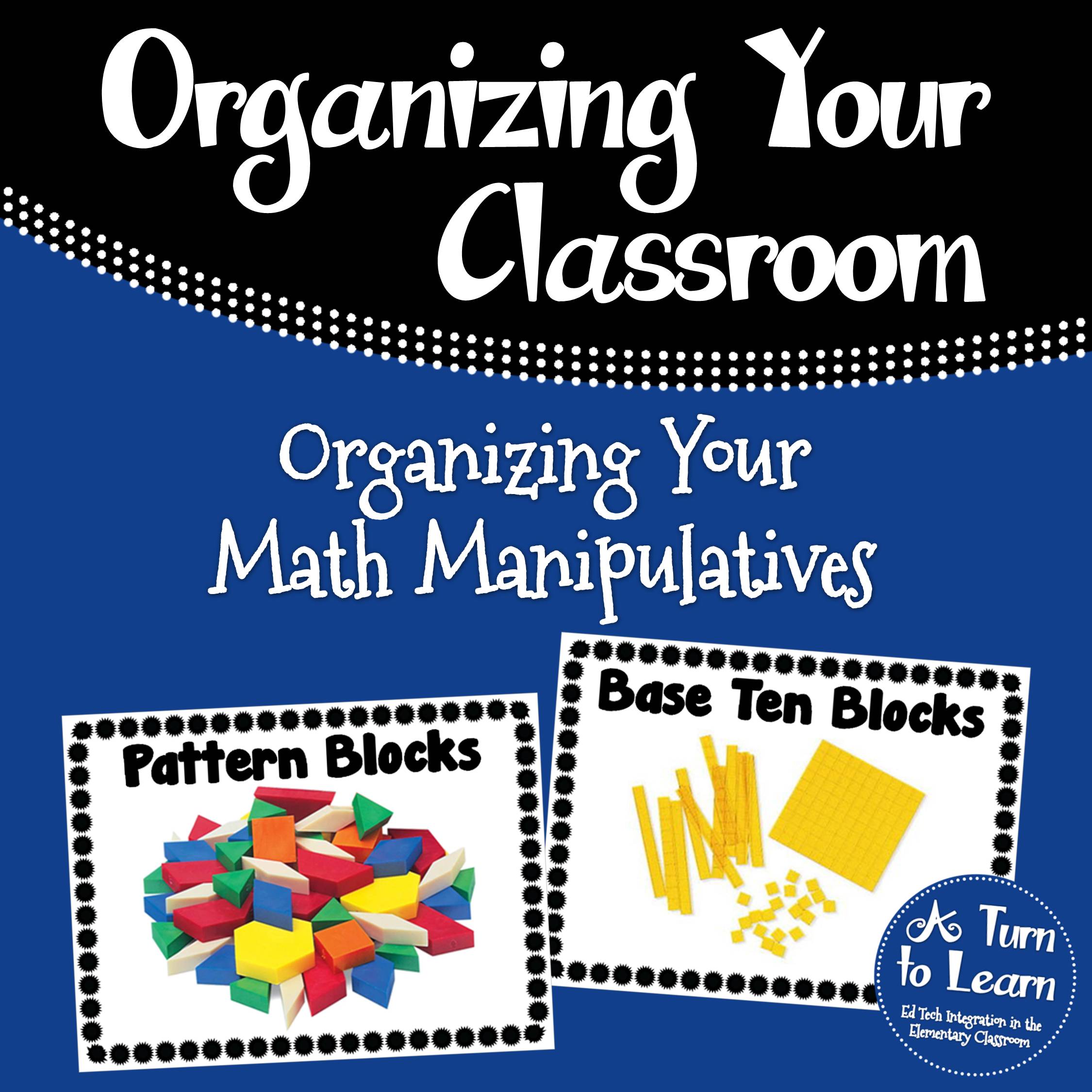 Math Manipulative Labels for Pre-Readers