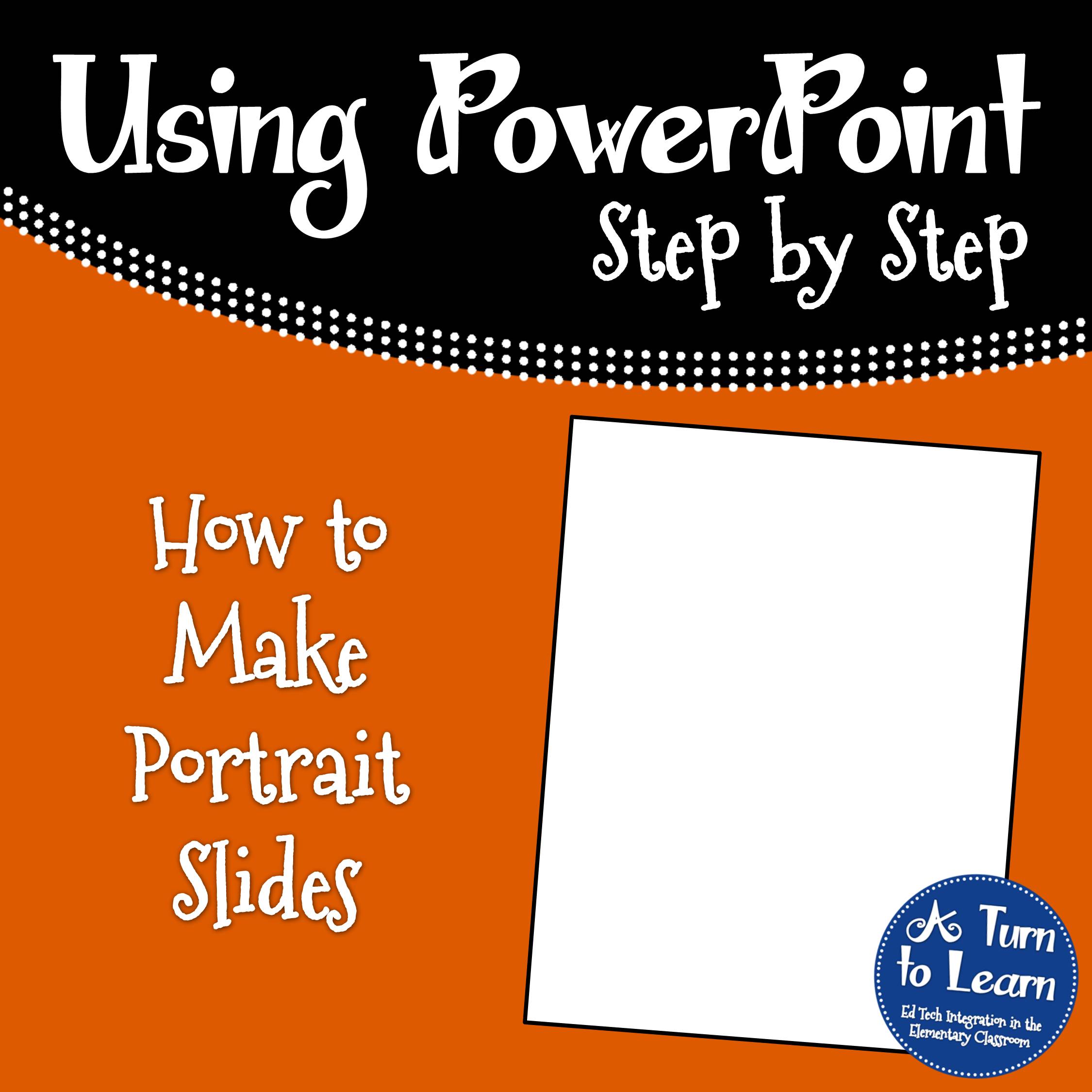 how to make a slides presentation portrait