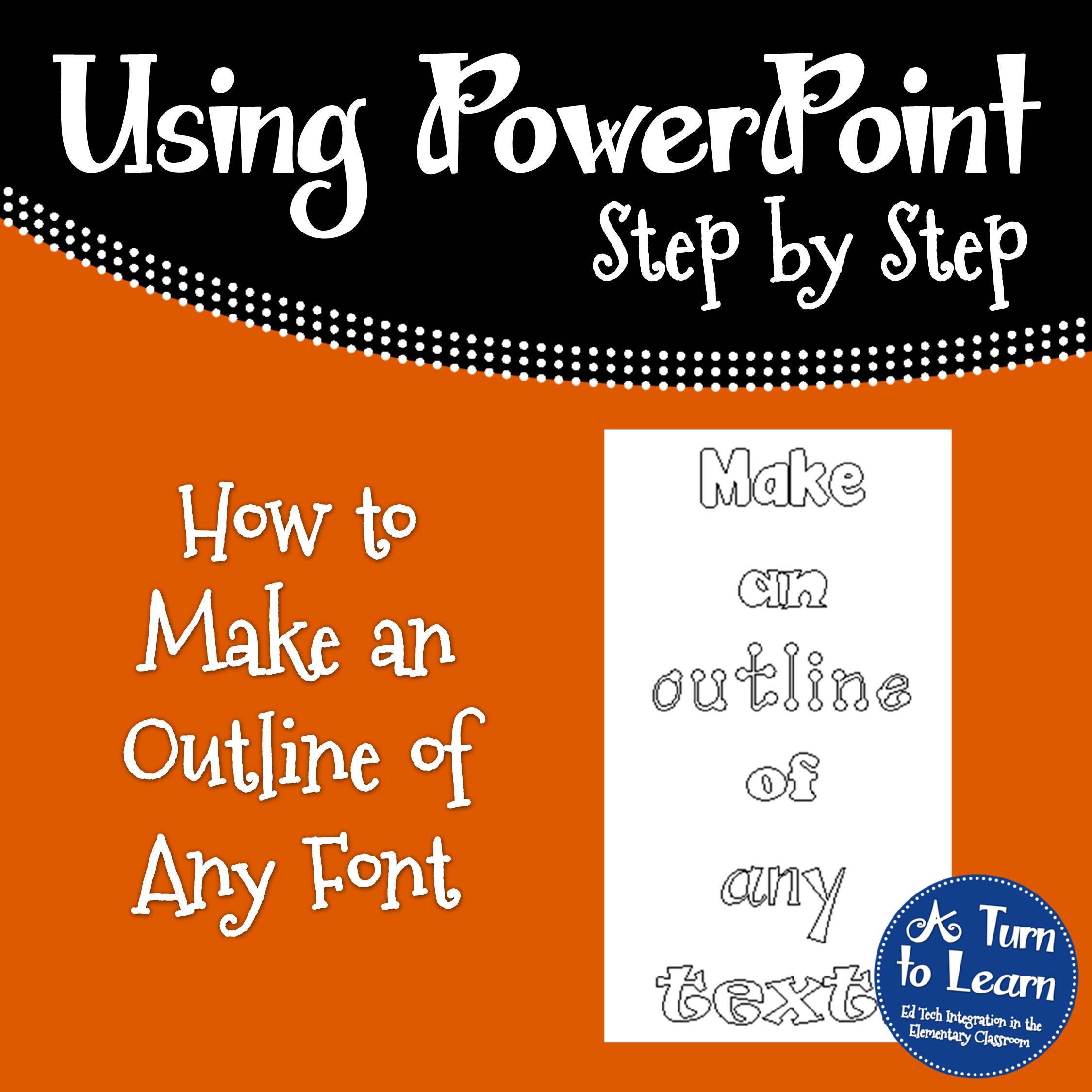 How to Make an Outline of Any Font