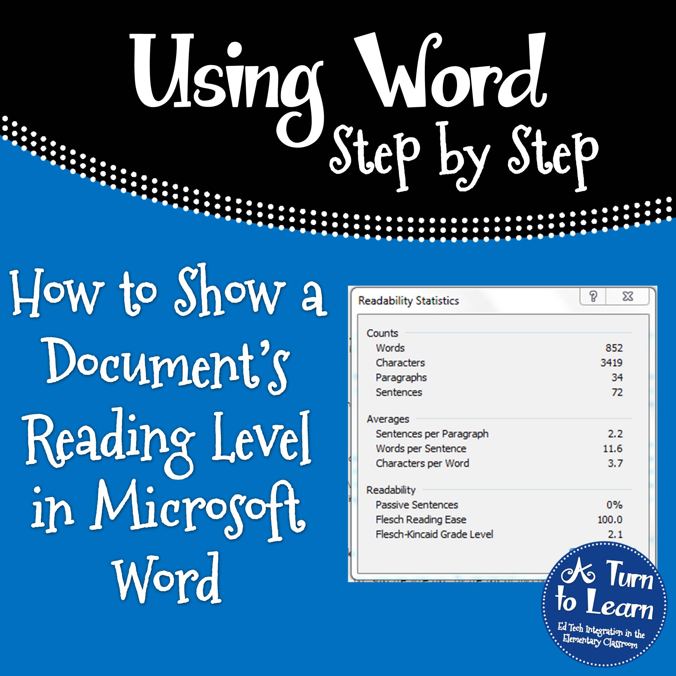 How to Show a Document's Reading Level in Word