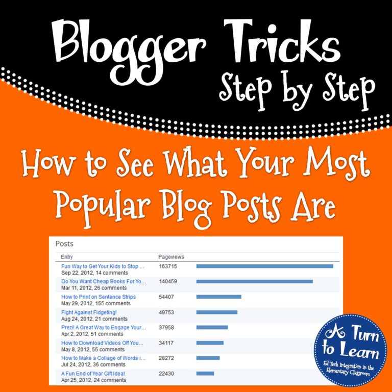 How to See What Your Most Popular Blog Posts Are • A Turn to Learn