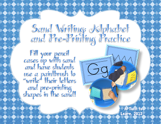 http://www.teacherspayteachers.com/Product/Sand-Writing-Alphabet-Formation-and-Pre-Printing-Practice-985870