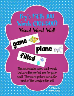 http://www.teacherspayteachers.com/Product/Visual-Word-Wall-Cards-Frys-Fifth-100-Words-836432