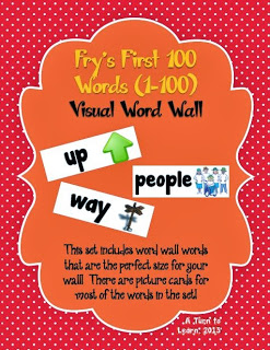 http://www.teacherspayteachers.com/Product/Visual-Word-Wall-Cards-Frys-First-100-Words-838638