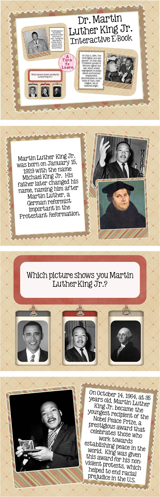 Martin Luther King Jr. Interactive E-Book for Smartboard