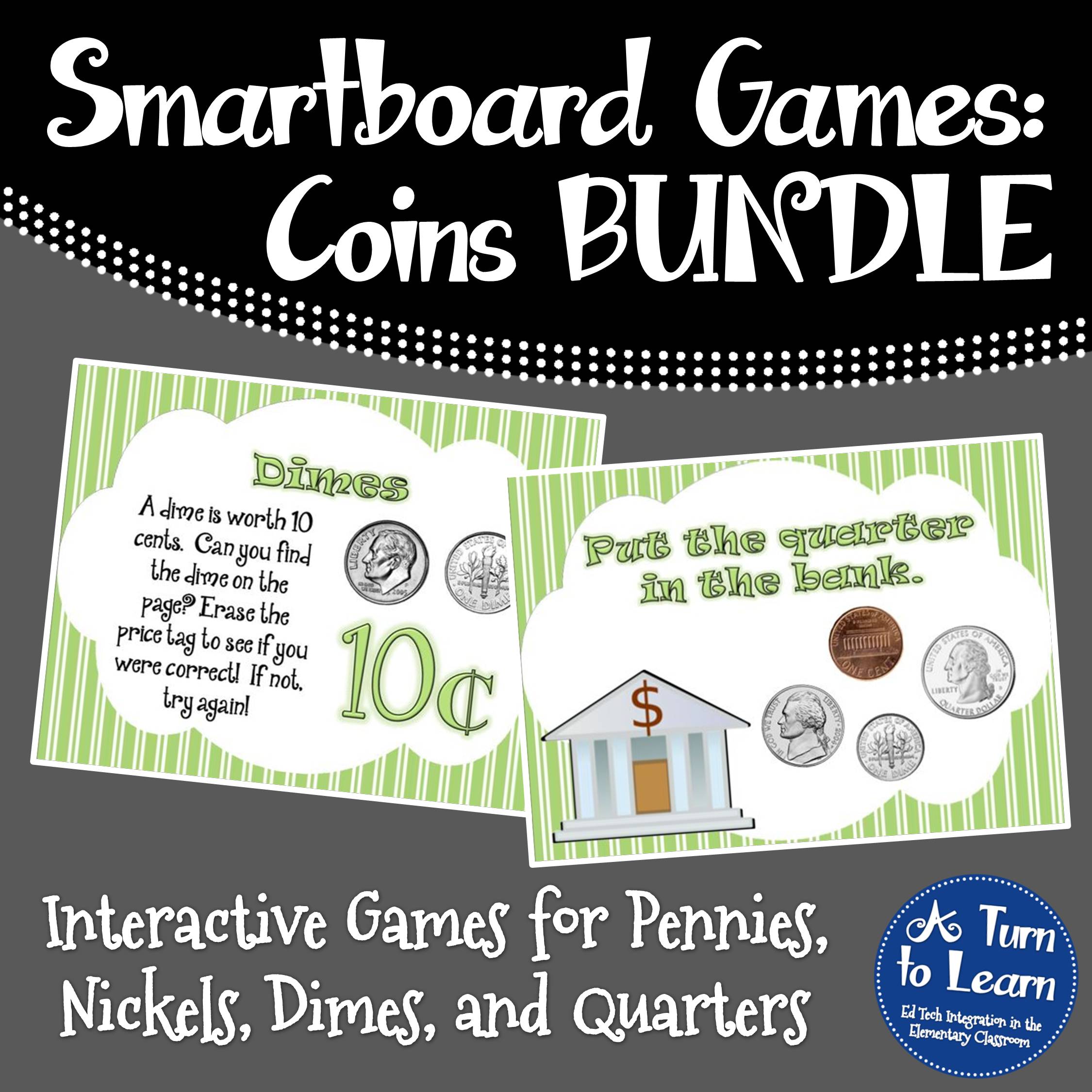 Coin Recognition Smartboard Games Bundle