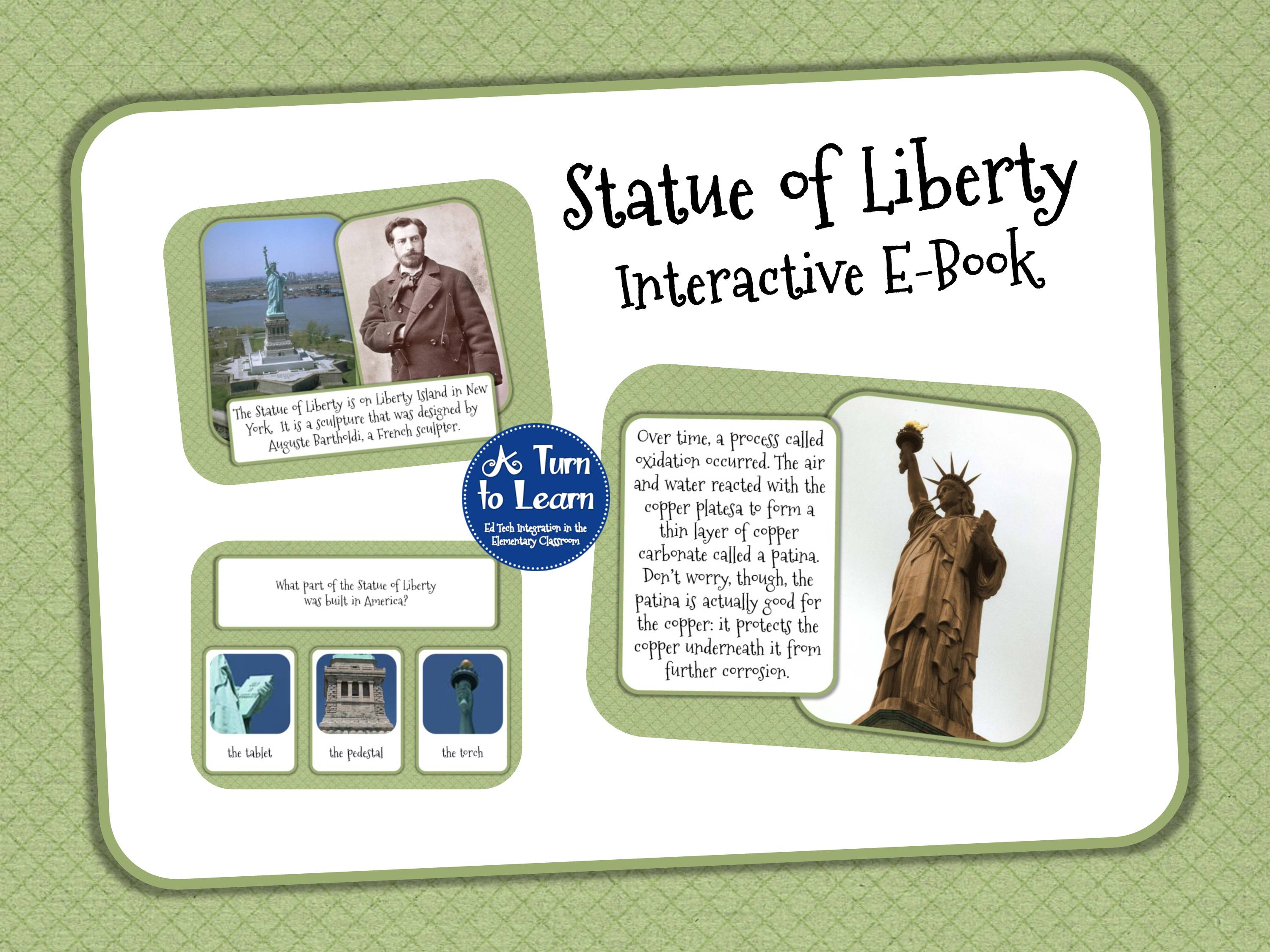 Statue of Liberty Interactive E-Book for Smartboard