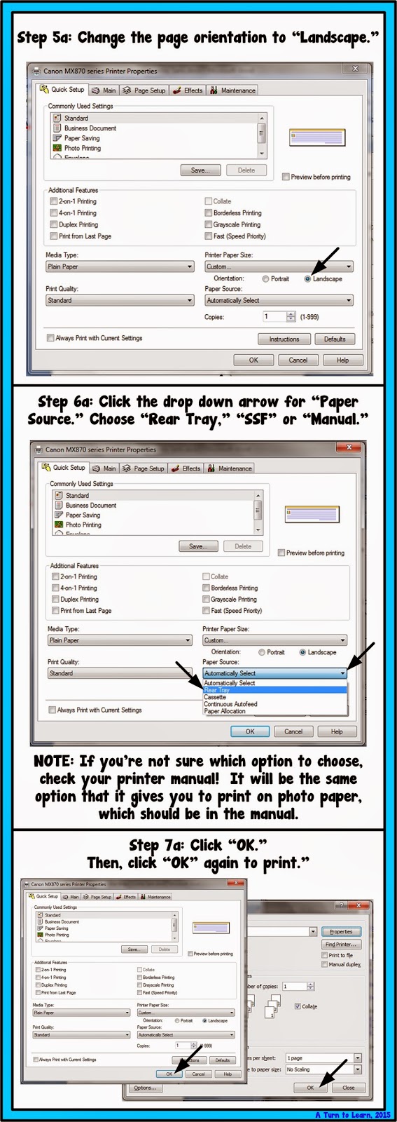 How to Make a PowerPoint Document 4x6... step by step instructions with pictures