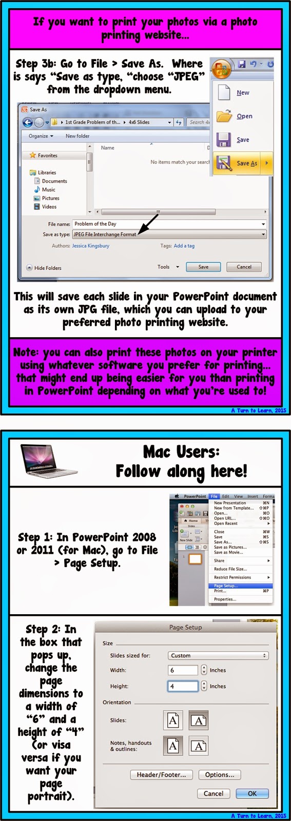 How to Make a PowerPoint Document 4x6... step by step instructions with pictures