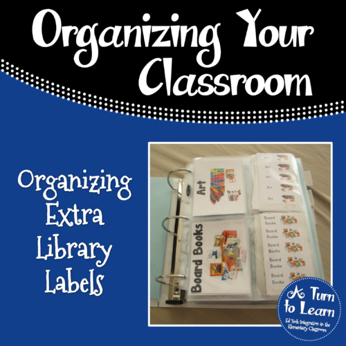 Teacher Organization Trick... Keeping your extra library labels organized!