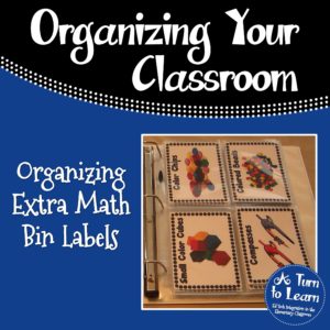 Organizing Extra Math Manipulative Labels... perfect teacher organization trick!