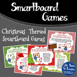 Christmas Themed Smartboard Games... Phonics games for the holidays for your interactive white board.