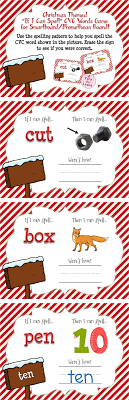  This Christmas-themed game is the perfect way to get your students practice tons of different skills in one activity! They'll need to read a CVC word, identify what rhyming word is identified by the picture, and use the spelling pattern and their knowledge of words with short vowels in order to spell the CVC word shown!