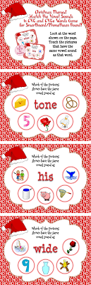  This game is the perfect way to get students reading CVC and CVCe words and identifying words with similar vowel sounds! Have students segment the word shown on the page and identify the short or long vowel sound in the word. Then, have the students click the three pictures on the page that have the same vowel sound! This game cheers for the students if they click the correct pictures on the page, and gives them guidance if they click an incorrect answer!