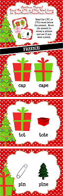  This FREE Christmas-themed game is the perfect way to get your students to practice fine-tuning their ability to distinguish between similarly spelled words and practice reading CVC and CVCe words. Students can segment the CVC or CVCe word at the bottom of the slide, then move the present to reveal a picture and see if they read the word correctly!